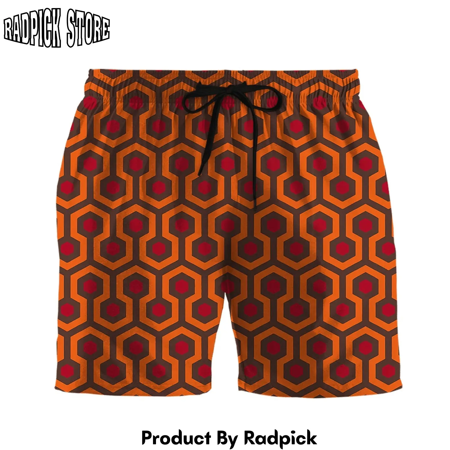 Radpick 3d overlook hotel carpet the shining custom men shorts rp631301